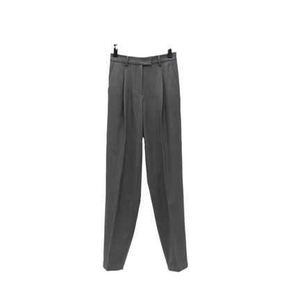 Oversized button-up blouse set for women and high-waisted pants Chic und Stil