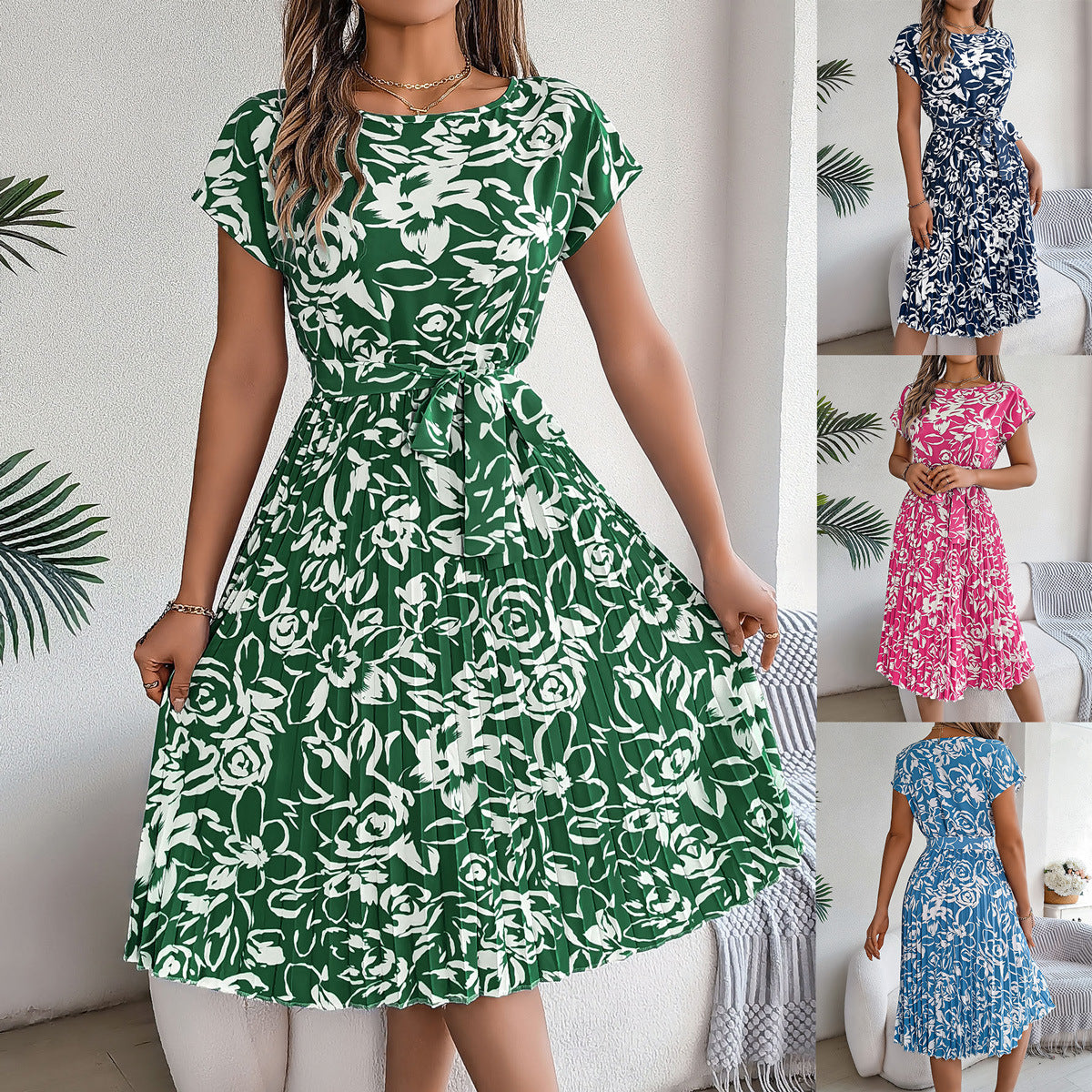 Robe A-ligne pour femmes avec détail en noeud Chic und Stil