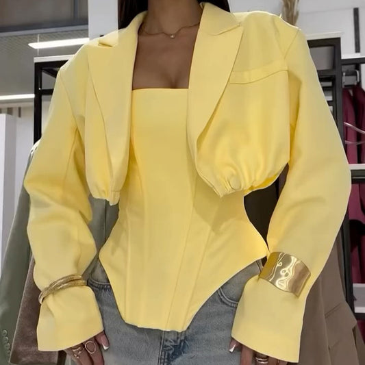 Dame Corsage-top avec des manches volumineuses Chic und Stil