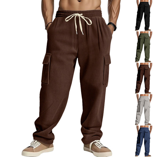 Casual cargo pants for men with practical pockets and elastic waist Chic and Style