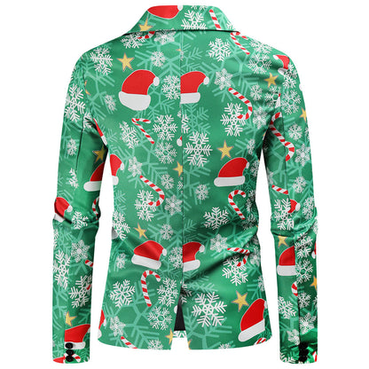 Blazer de fête pour hommes avec motif de Noël et coupe moderne Chic und Stil