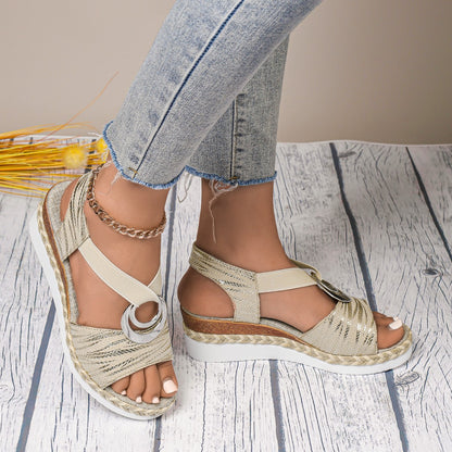 Dames Espadrilles Wedges Stylische Chic und Stil
