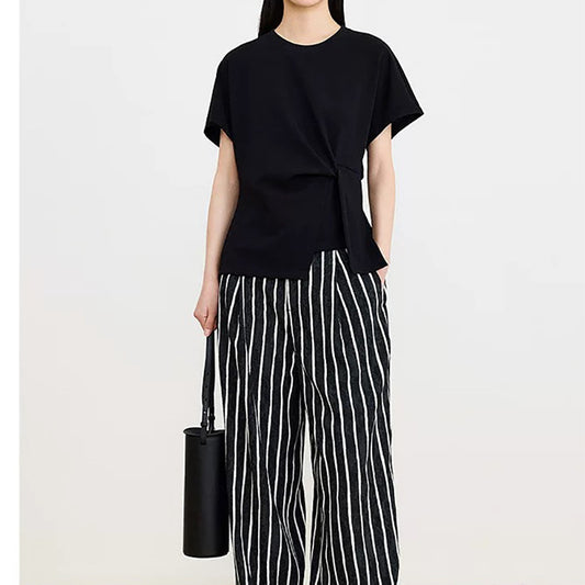 Haut décontracté à nouer à l'avant pour femmes Chic und Stil