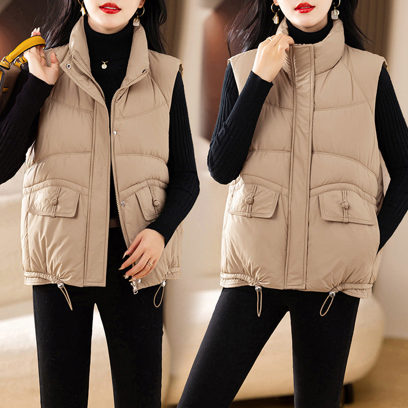 Dame doudoune sans manches avec col haut Chic und Stil