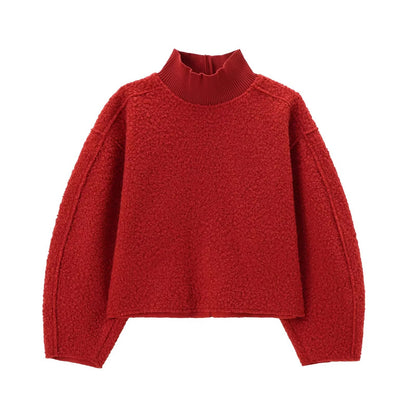 Pull en grosse maille pour femmes à col montant Chic und Stil
