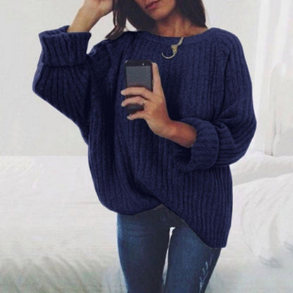 Pull en maille oversized pour femme avec motif côtelé texturé et coupe décontractée Chic und Stil