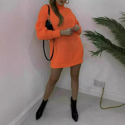 Pull femme oversized avec col haut et structure Chic und Stil