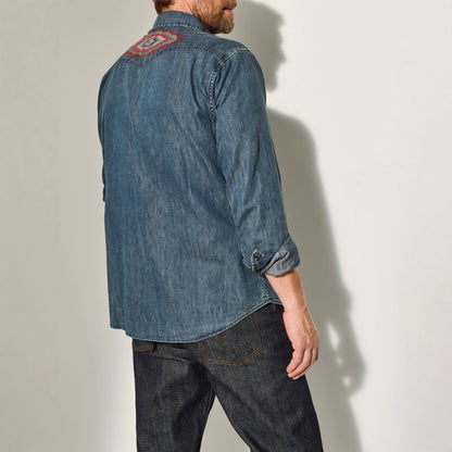 Chemises en jean pour hommes avec un design de broderie attrayant Chic und Stil