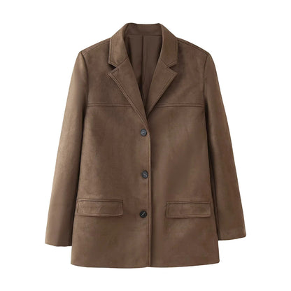 Dames élégante veste blazer matelassée avec poches pratiques Chic und Stil