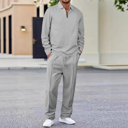 Men's sports hooded top set and stretch pants in breathable structured material Chic and Style