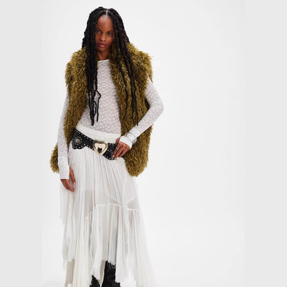 Dames gilet en fourrure Chic und Stil