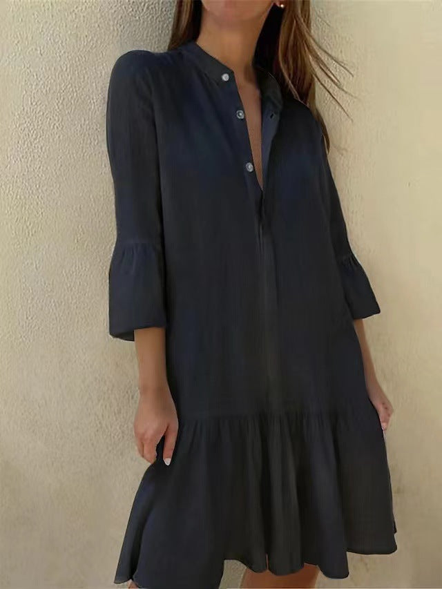Robe chemise pour femmes avec volants Chic und Stil