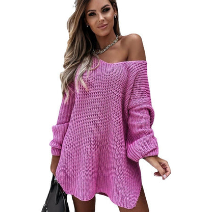 Pull-over en tricot surdimensionné pour femmes avec une coupe ample et des manches ouvertes Chic und Stil