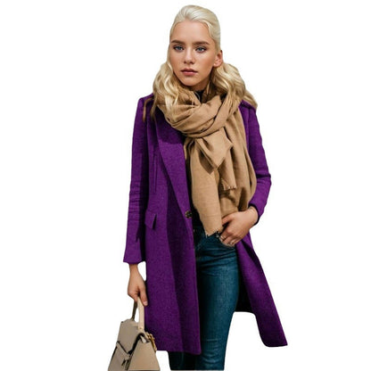 Dames élégant trench-coat avec double boutonnage et matériau de haute qualité Chic und Stil