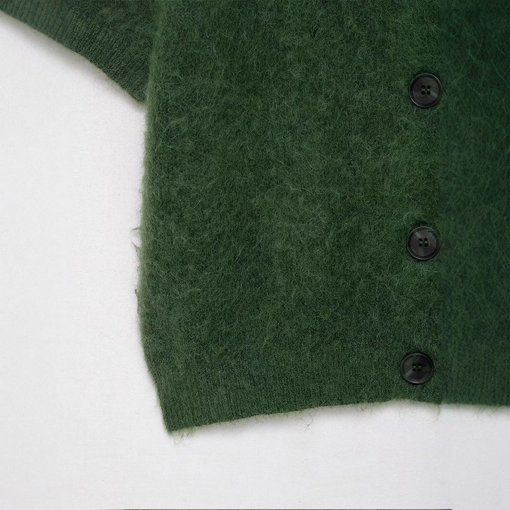 Dames cardigan doux à manches courtes et boutons Chic und Stil