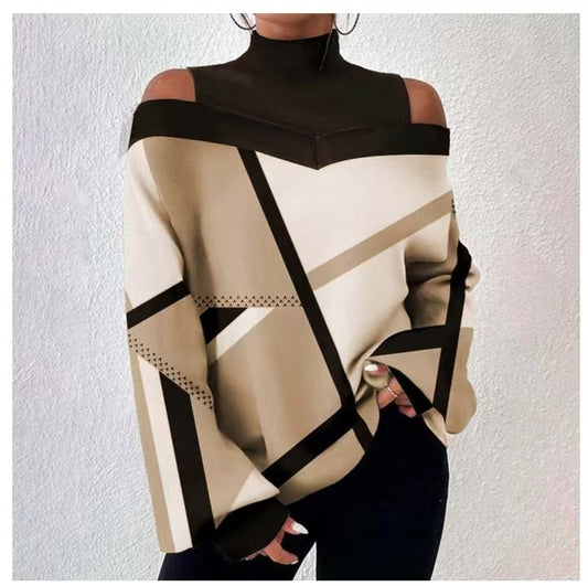 Pull oversized pour femmes avec un design graphique tendance Chic und Stil