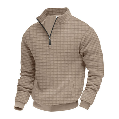 Sporty fleece pullover for men with half-zip Chic und Stil