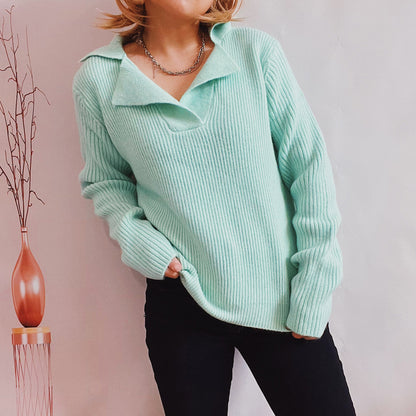 Pull décontracté pour femmes avec un design en rib moderne Chic und Stil