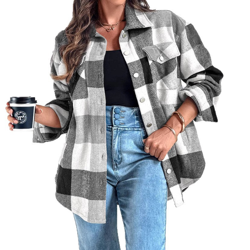 Dames grande taille chemise à carreaux Chic und Stil