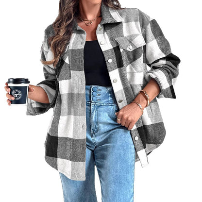 Dames grande taille chemise à carreaux Chic und Stil