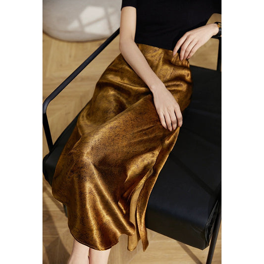 Jupe maxi satin élégante pour femmes Chic und Stil