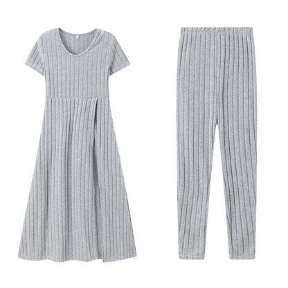 Robe en tricot confortable pour femme et ensemble de leggings Chic und Stil