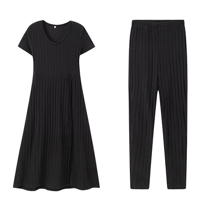 Set de robe côtelée et leggings Chic und Stil pour femme