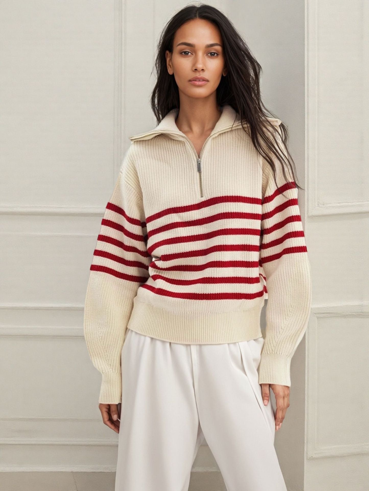 Pull en tricot pour femmes au style marin Chic und Stil