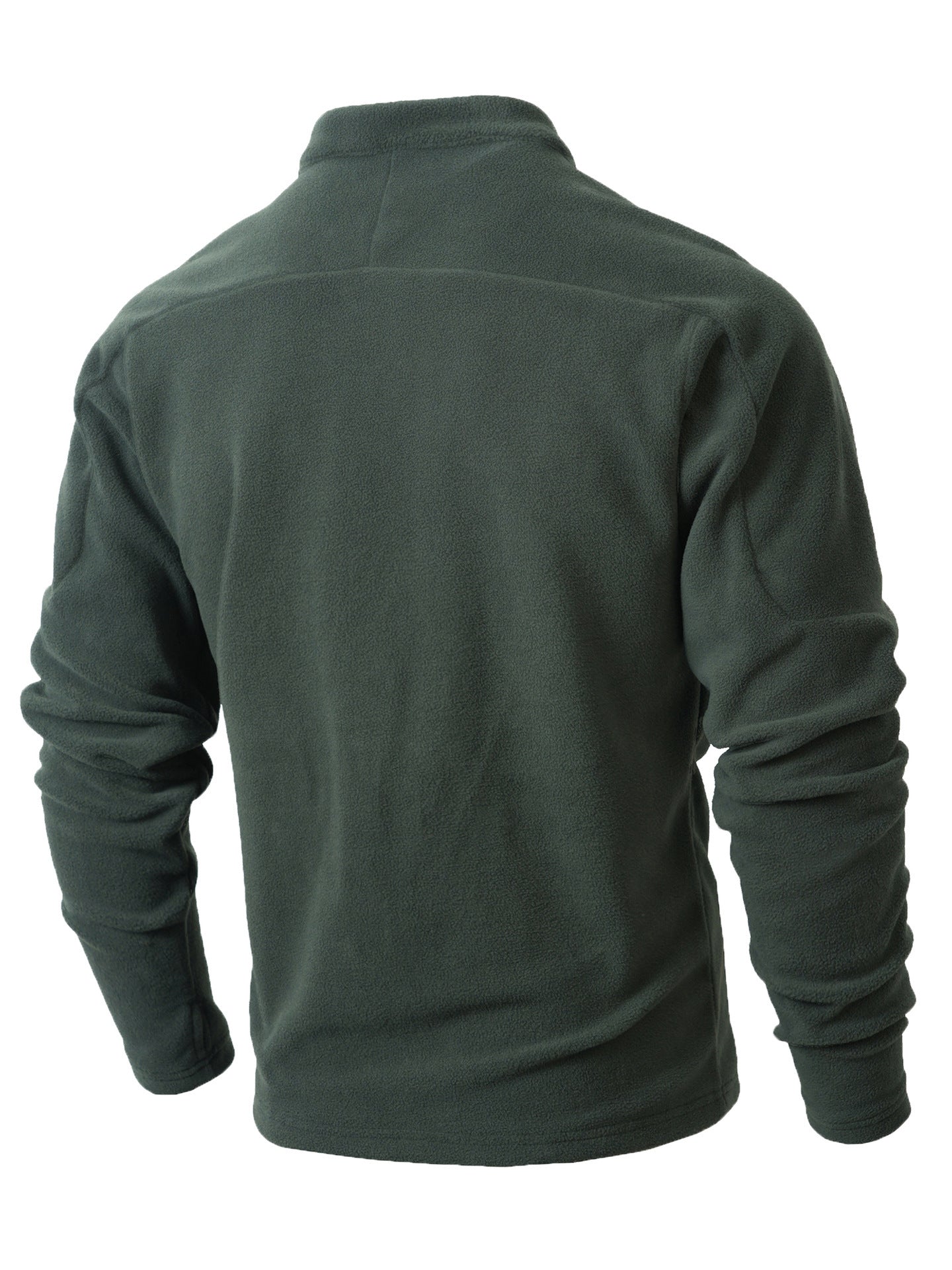 Men's fleece pullover with trendy high collar and practical button details Chic and Style