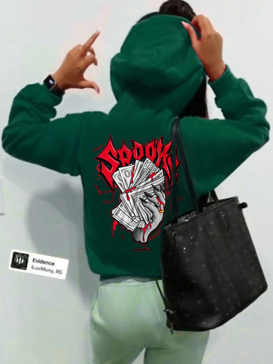 Pull à capuche pour femmes avec graphique créatif et coupe ajustée Chic und Stil