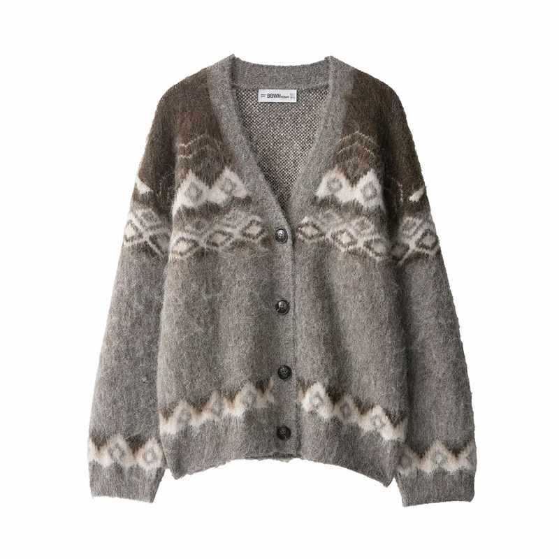 Dames cardigan en tricot classique avec motif graphique Chic und Stil