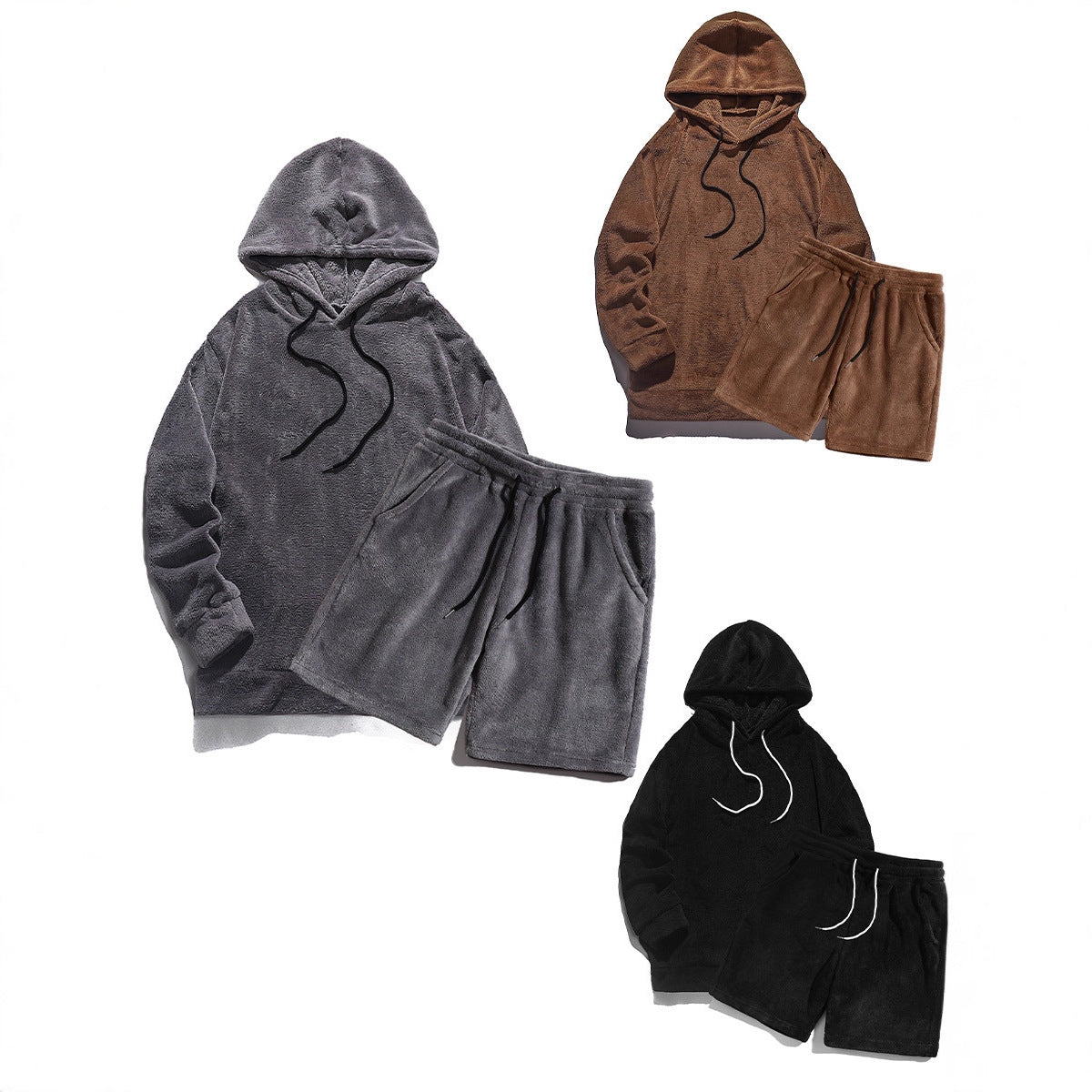 Men&#39;s Cozy Hooded Shorts Set Chic and Style