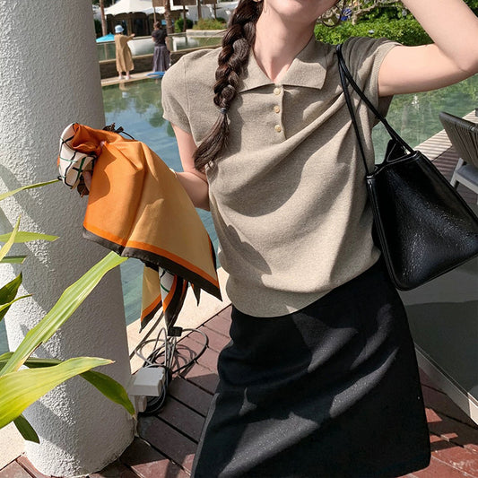 Women's Short-Sleeve Polo Shirt Chic und Stil