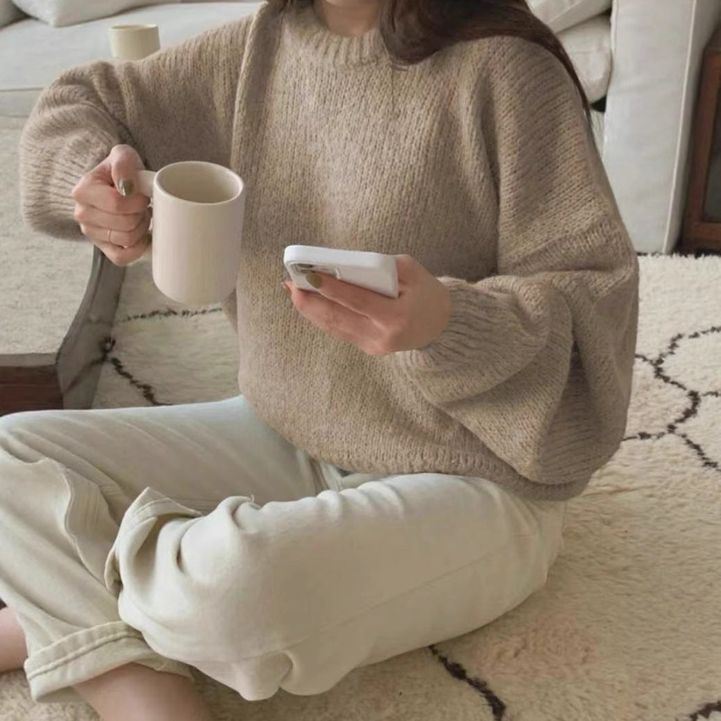Pull en tricot confortable pour femmes avec coupe ample et détails côtelés classiques Chic und Stil