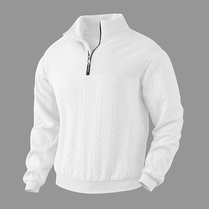 Pull mode pour homme avec un design structuré moderne et un col haut Chic und Stil