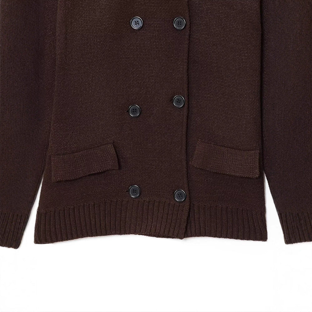 Dames cardigan chaud avec double rangée de boutons Chic und Stil