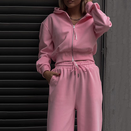 Dames élégant ensemble de loisirs avec col haut et coupe ample Chic und Stil