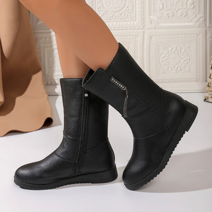 Bottes féminines tendance avec fermeture éclair élégante et semelle confortable Chic und Stil