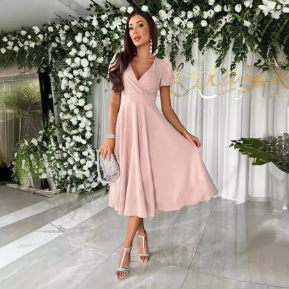 Dames Élégant Robe Évasée Chic und Stil