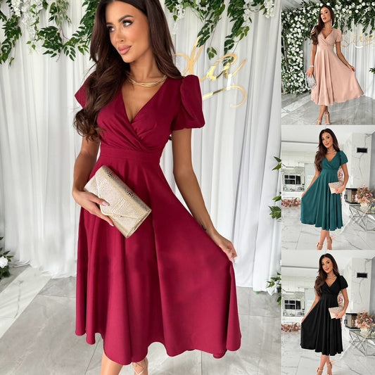 Dames Élégant Robe Évasée Chic und Stil