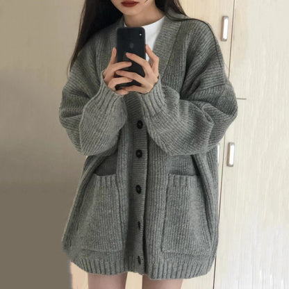 Cardigan en grosse maille pour femmes avec poches et coupe douce Chic und Stil