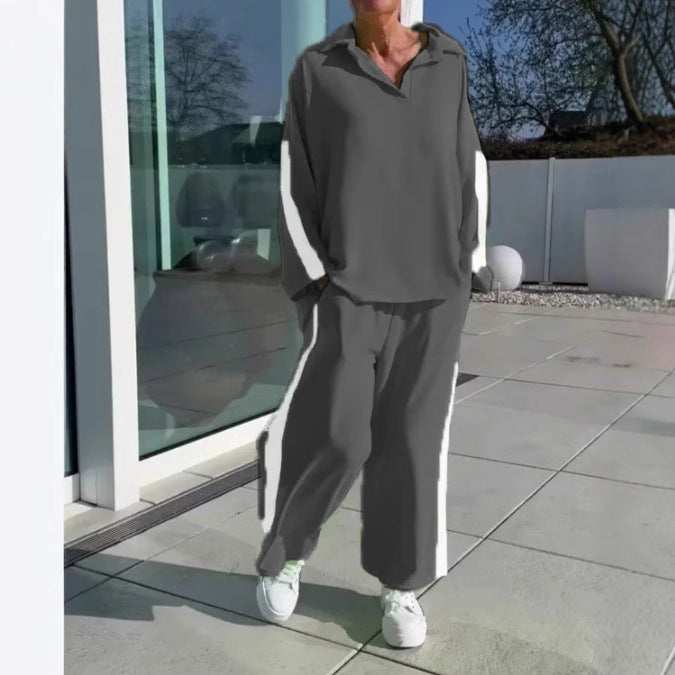 Casual leisure set for ladies with shirt and wide pants Chic and Style