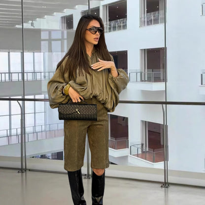 Dames élégante et respirante blouse avec détails en volants Chic und Stil