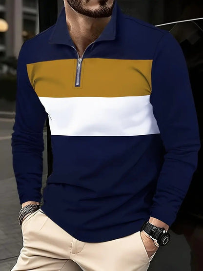 Casual pullover for men with modern zip closure Chic and Style