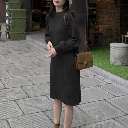Robe en tricot élégante pour femmes avec design en côtes verticales Chic und Stil