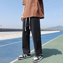 Casual men's pants with adjustable drawstring and loose fit Chic und Stil