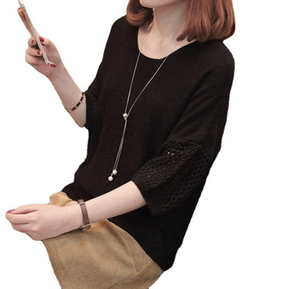 Pull en tricot pour femmes avec motifs ajourés décoratifs et coupe décontractée Chic und Stil