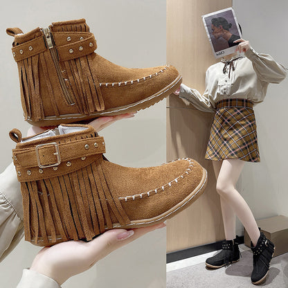 Bottes à franges et clous pour femmes Chic und Stil