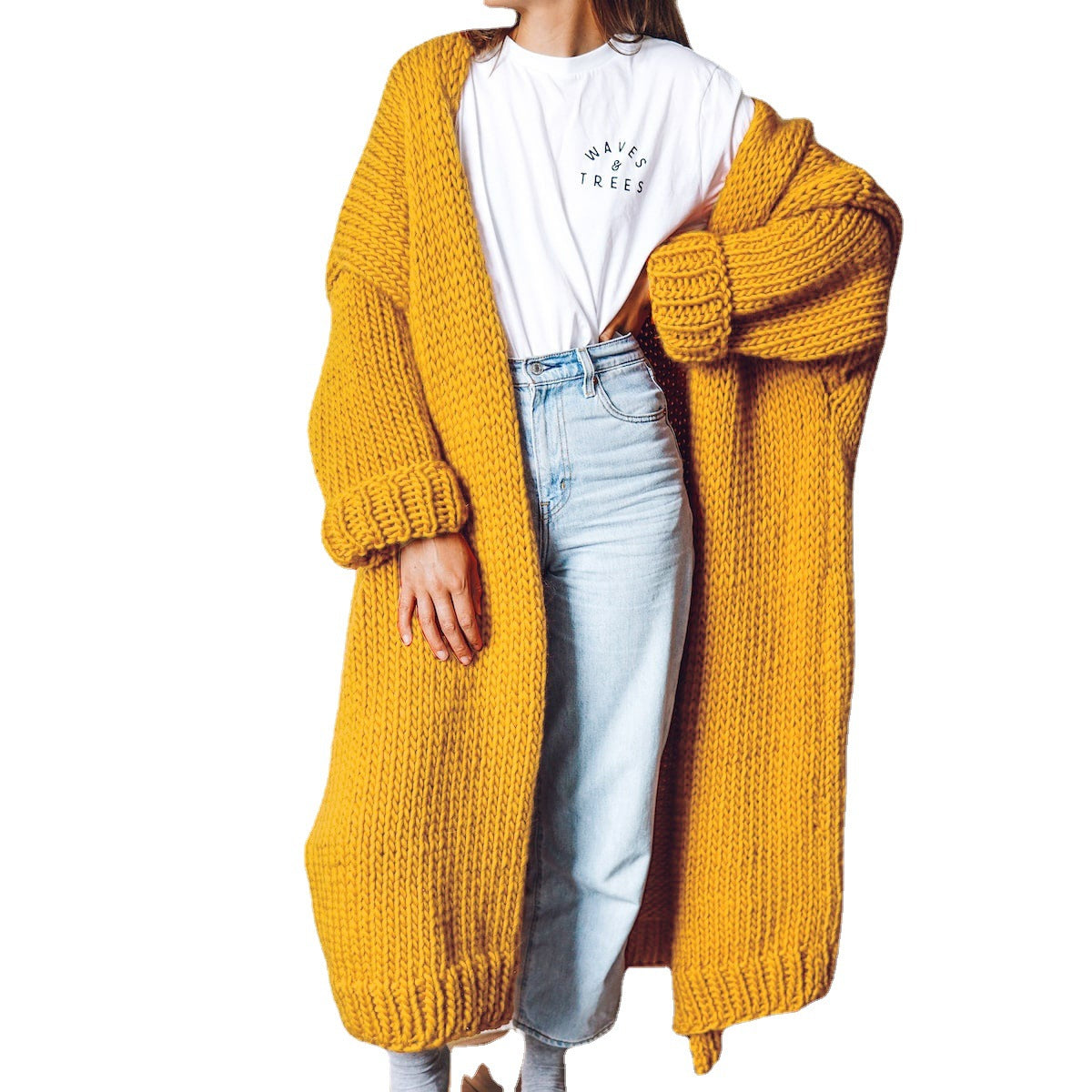 Dames Cardigan en tricot épais à manches longues Chic und Stil