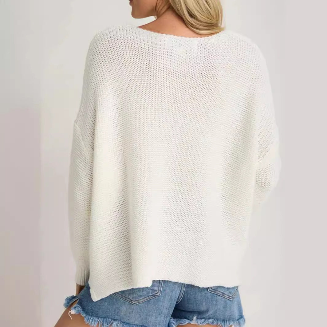 Pull décontracté pour femmes avec motif surf Chic und Stil